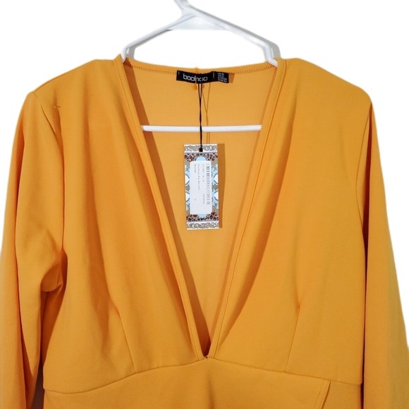 Boohoo Plunge Wrap Midi Dress.Brand new - Picture 3 of 7